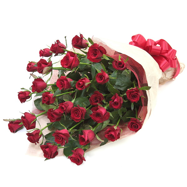 赤薔薇30本の花束です。