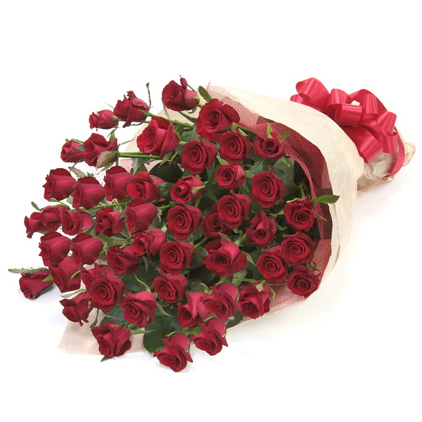 赤薔薇50本の花束です。
