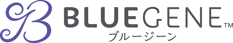 青い胡蝶蘭BlueGeneのLogoです。